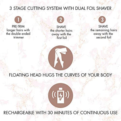 Conair For Her LWD8770RC Ladies Grooming Wet Dry Shaver