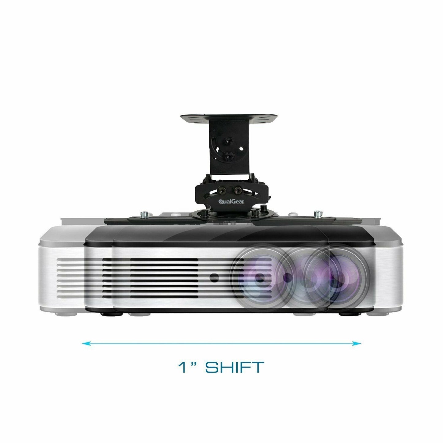 QualGear® PRB-717-BLK 6.6"-16" High Quality Universal Ceiling Projector Mount