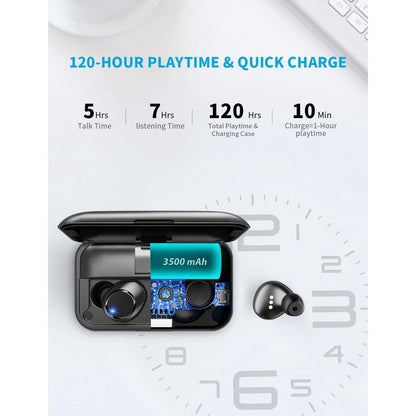 VANKYO X200 True Wireless Earbuds, Bluetooth 5.0 Earbuds in-Ear TWS Stereo Headphones with Smart LED Display Charging Case