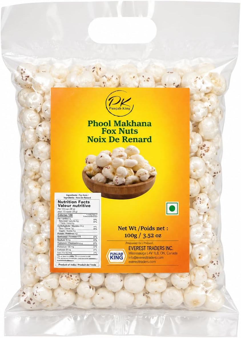 PK Phool Makhana 100g – Premium Fox Nuts | Healthy Roasted Snack & Fasting Food