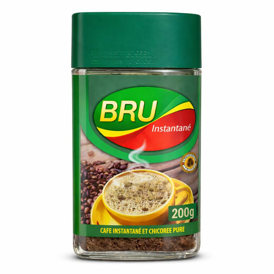 Brooke Bond BRU Instant Coffee 200g – Premium Coffee & Chicory Blend | Strong South Indian Filter Style Taste | Rich Aroma Instant Coffee Jar