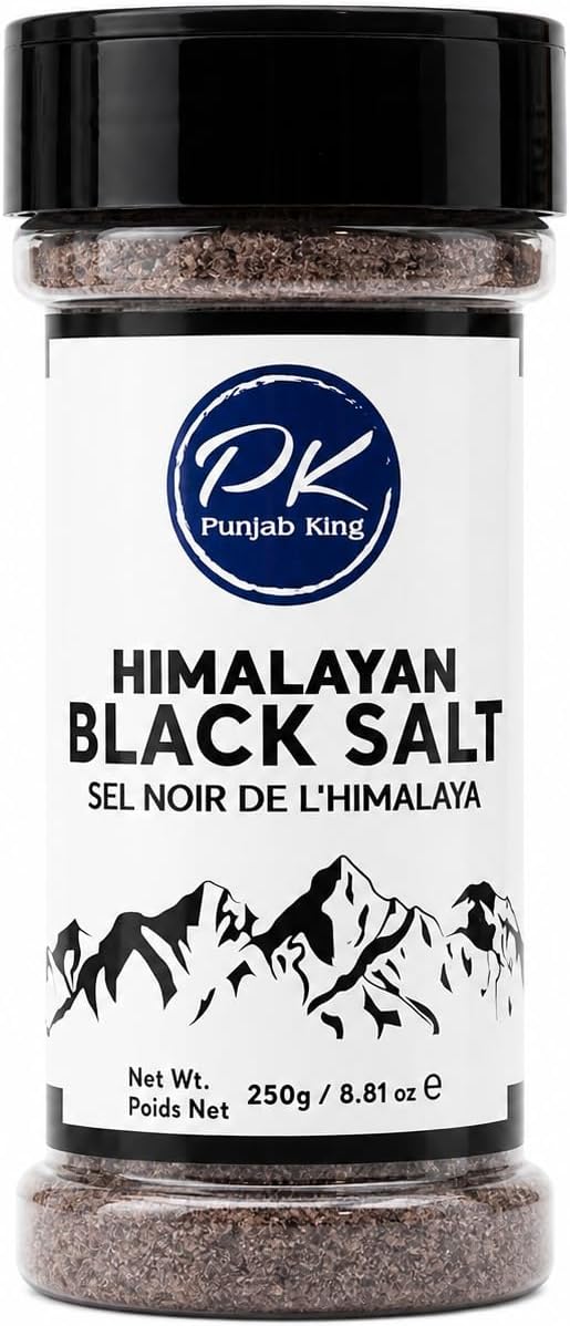 PK Punjab King Himalayan Black Salt 250g – Kala Namak | Natural Rock Salt | Mineral-Rich Cooking & Seasoning Salt