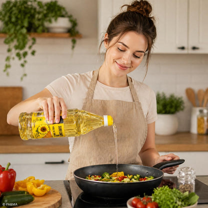 PK Punjab King Sunflower Oil 1L – Refined Cooking Oil | Light & Healthy Edible Oil | Ideal for Frying & Cooking