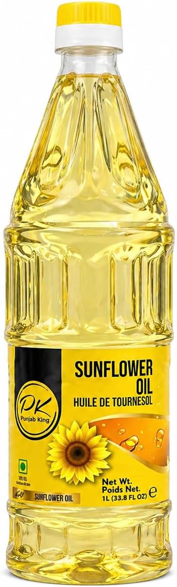 PK Punjab King Sunflower Oil 1L – Refined Cooking Oil | Light & Healthy Edible Oil | Ideal for Frying & Cooking