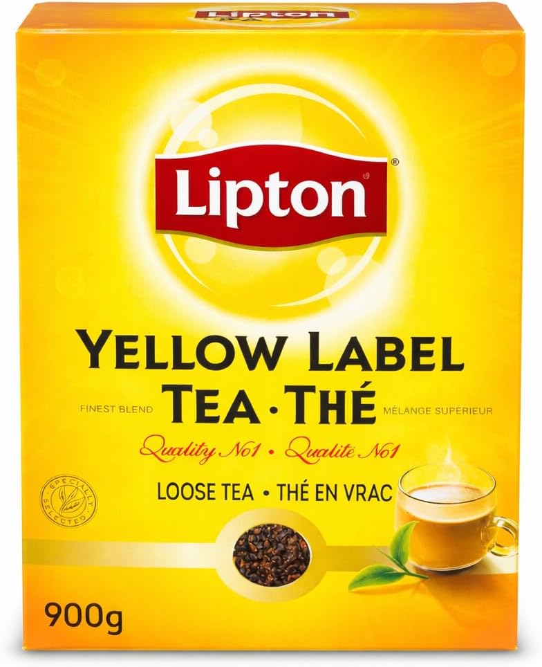 Lipton Yellow Label Tea 900g – Premium Loose Black Tea for Strong Milk Tea & Chai | Rich Aroma & Refreshing Taste | Bulk Family Pack