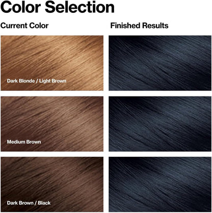 Revlon Colorsilk Beautiful 3D 12 Natural Blue Black Color with Keratin, 12 pack
