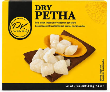 Punjab King Dry Petha 400g – Traditional Indian Sweet (Ash Gourd Candy) | Soft & Sugary Mithai Snack, Ready-to-Eat Dessert