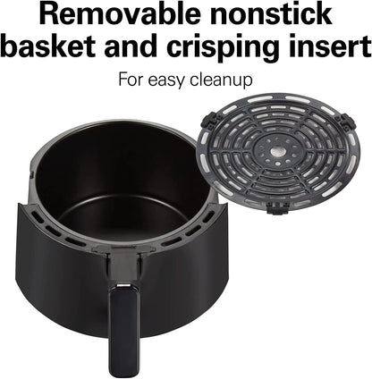 Hamilton Beach Air Fryer Oven Digital and Programmable, Nonstick (35050), 2.5 Liters, Black