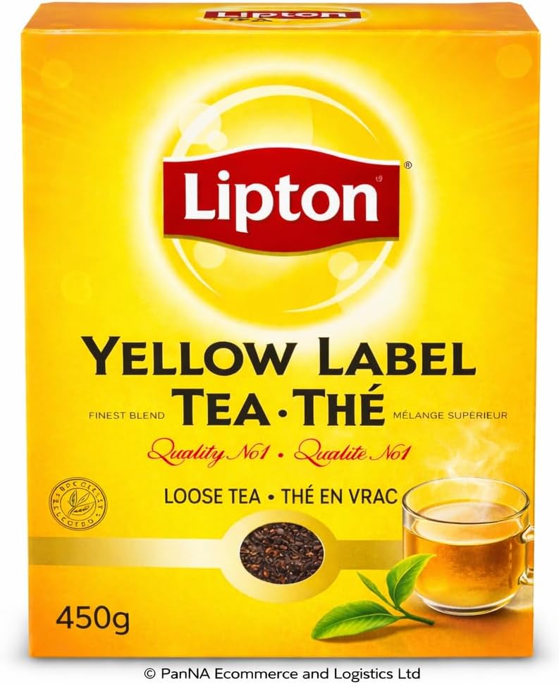 Lipton Yellow Label Tea 450g – Premium Loose Black Tea for Strong Chai & Milk Tea | Rich Aroma & Refreshing Taste | Everyday Tea Pack