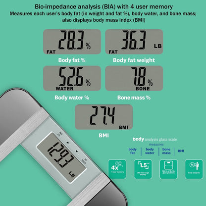 Conair WW709NFC Digital Body Analysis Glass Scale Black