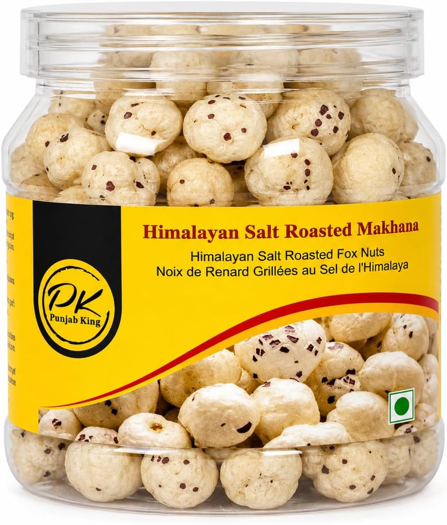 PK Roasted Makhana Himalayan Salt 100 g – Lightly Salted Fox Nuts | Healthy Roasted Snack | High Protein & Gluten-Free