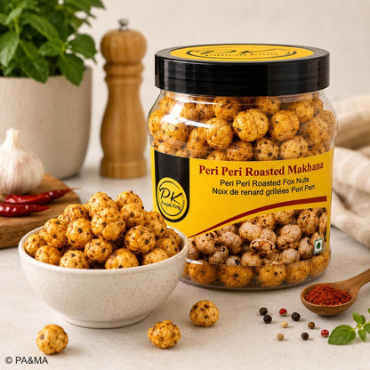 PK Roasted Makhana Peri Peri 100 g – Spicy Peri Peri Fox Nuts | Crunchy Roasted Lotus Seeds | Healthy Protein-Rich Snack