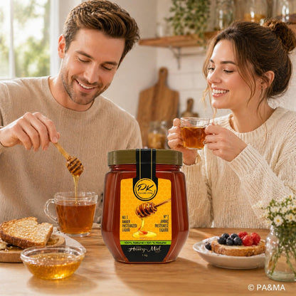 PK Punjab King Pure Honey 1kg – 100% Natural Amber Honey | Pasteurized Liquid Honey | No Added Sugar