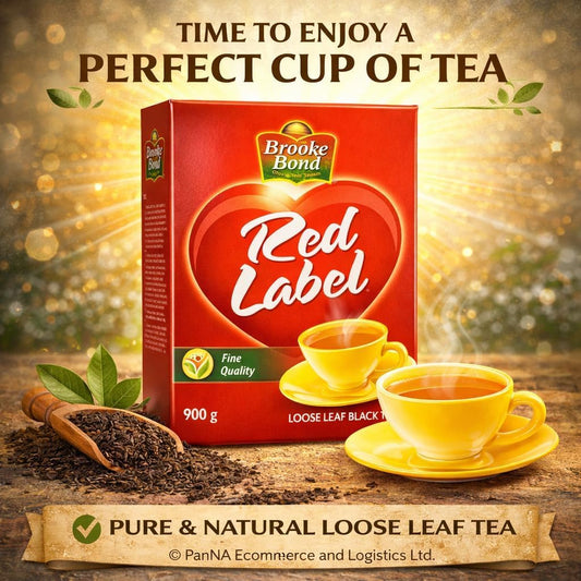 Brooke Bond Red Label Black Tea 900g – Premium Loose Leaf Black Tea for Strong Chai | Rich Taste & Aroma | Family Value Pack