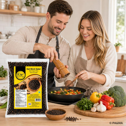 Punjab King Kali Mirch Sabut 300g – Whole Black Pepper | Premium Peppercorns, Strong Aroma & Fresh Spices for Cooking
