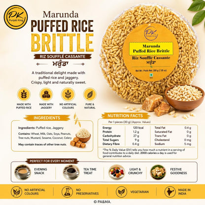 Punjab King Marunda 200g – Puffed Rice Brittle (Murmura Chikki) | Traditional Indian Sweet Snack