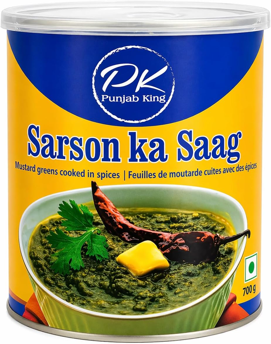 Punjab King Sarson Ka Saag 850g – Ready to Eat Mustard Greens Curry | Authentic Punjabi Dish | Heat & Serve