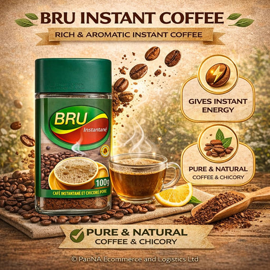 Brooke Bond BRU Instant Coffee 100g – Premium Instant Coffee & Chicory Blend | Rich Aroma & Strong South Indian Filter Style Taste