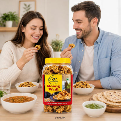 Punjab King Moong Wadi Jar 600g – Sun-Dried Moong Dal Nuggets | Traditional Indian Cooking Ingredient