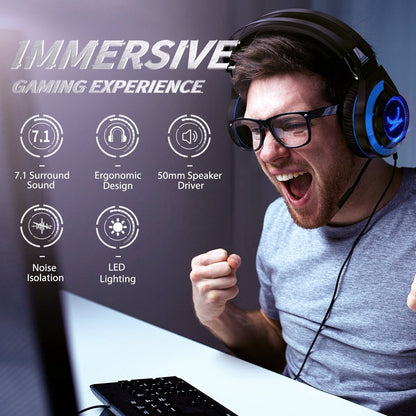 VANKYO CM7000 Pro PS4 Commander Gaming Headset with 7.1 Surround Sound Stereo
