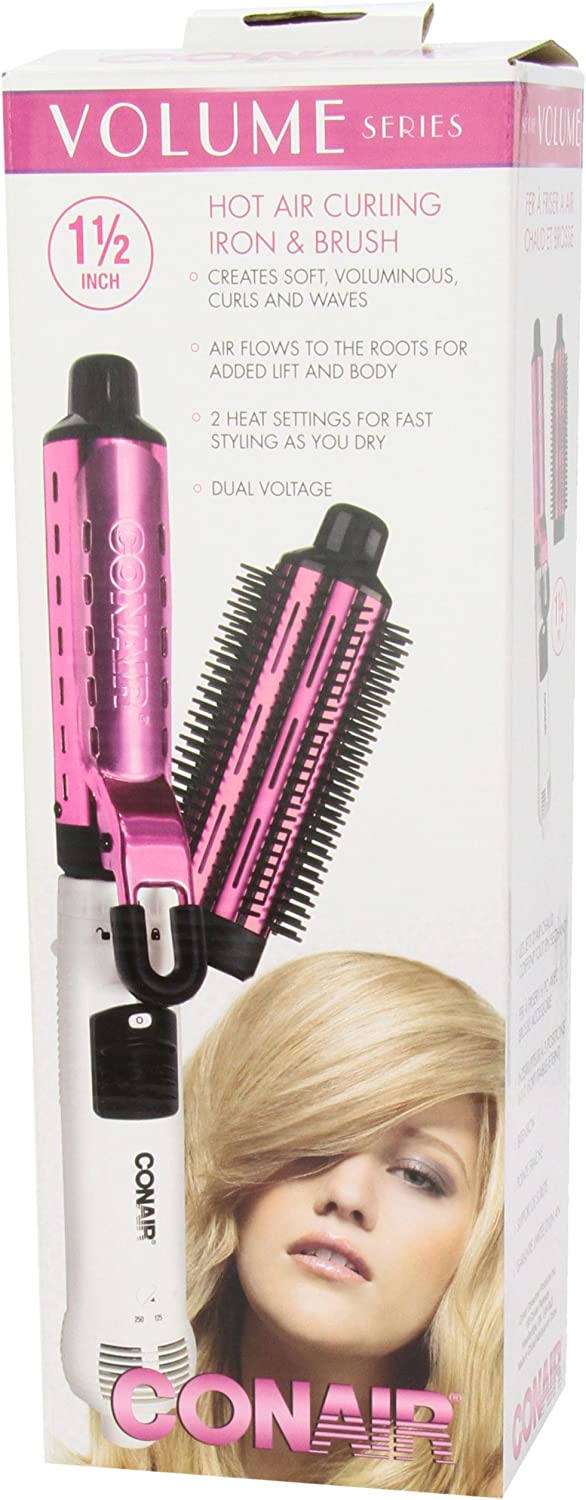 Conair CD160WC 1-1/2-Inch Hot Air Curling Iron and Brush