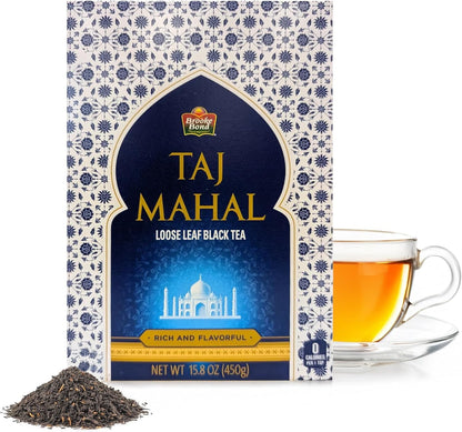 Brooke Bond Taj Mahal Black Tea 450g – Premium Loose Leaf Black Tea | Rich Aroma & Strong Flavor | Indian Chai Tea