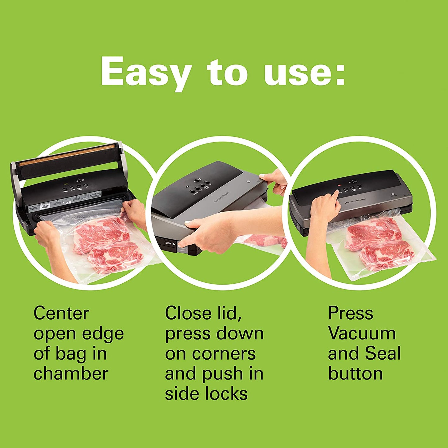 Hamilton Beach NutriFresh Vacuum Sealer 78214, Grey