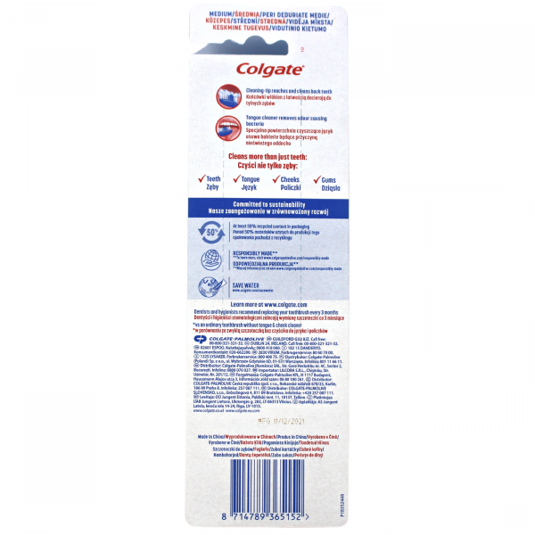 Colgate T/B Medium 3ct Extra Clean/6