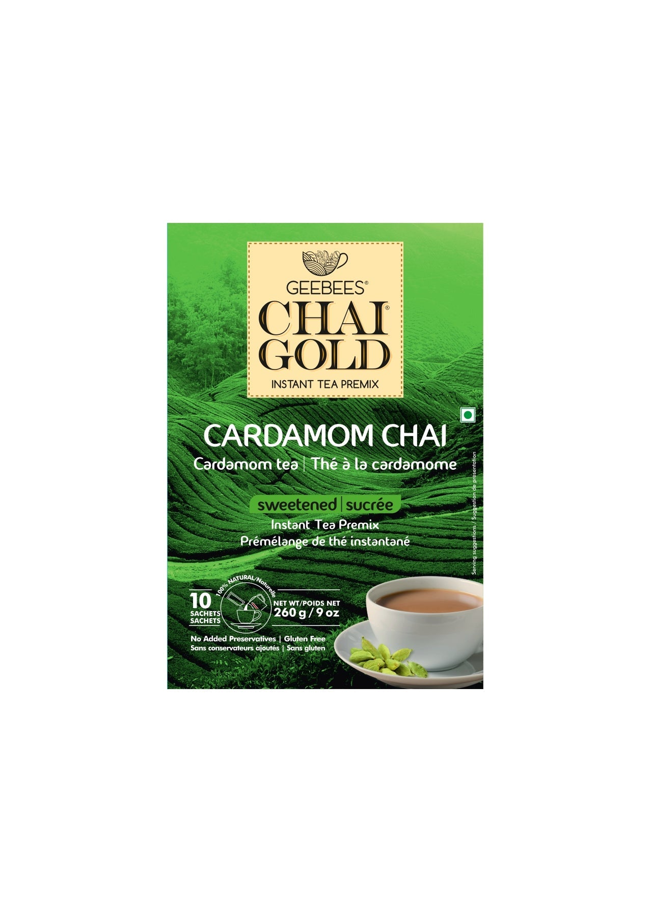 Chai Gold Cardamom Chai Sweetened Premix – 260g
