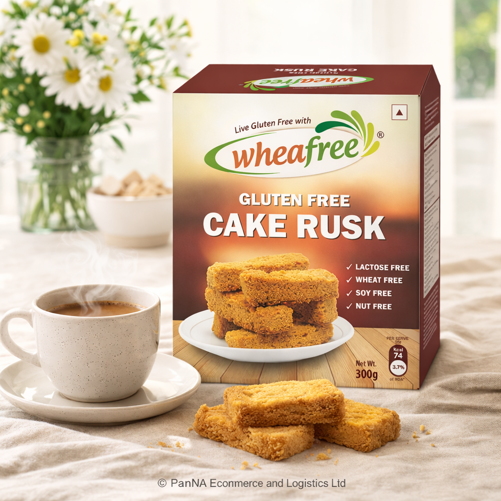 Wheafree Gluten Free Cake Rusk (300g) | Lactose Free, Wheat Free, Soy Free, Nut Free | Crunchy Tea-Time Snack | Healthy & Light Biscuit Alternative