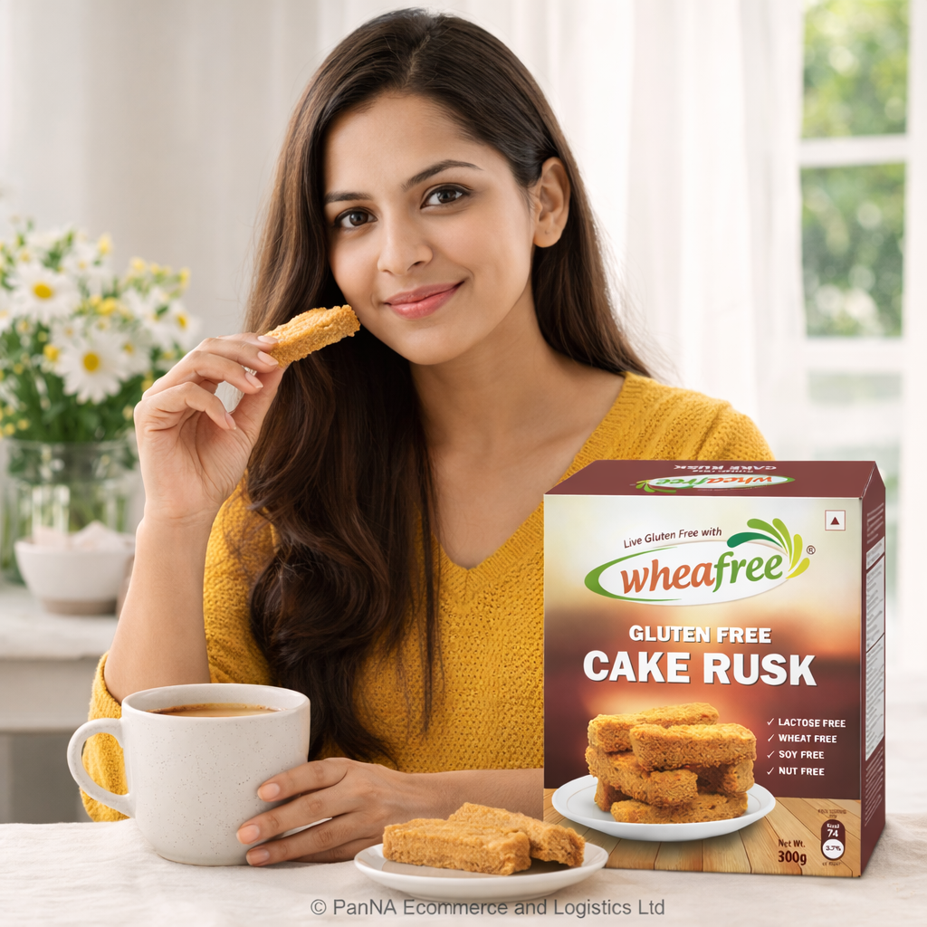 Wheafree Gluten Free Cake Rusk (300g) | Lactose Free, Wheat Free, Soy Free, Nut Free | Crunchy Tea-Time Snack | Healthy & Light Biscuit Alternative