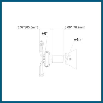QualGear® Pro-AV QG-KIT-VA-3IN-W 3"-1.5" Vaulted Ceiling Adapter Projector Mount