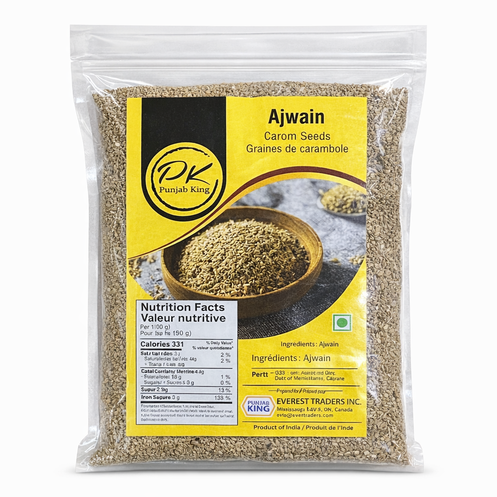 Punjab King Ajwain Seeds 300g – Carom Seeds (Omam), Whole Spice for Cooking & Digestion, Indian Kitchen Essential