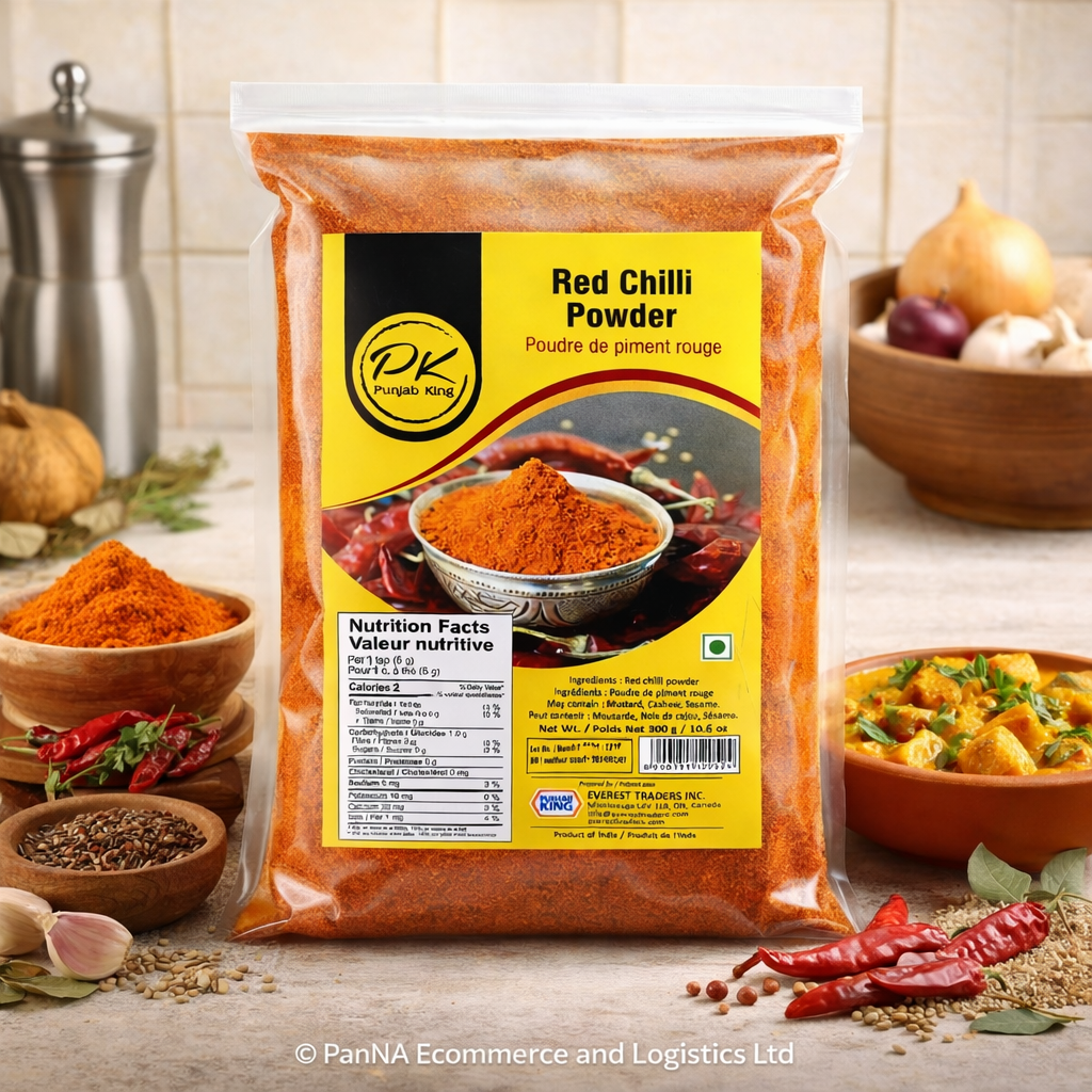 Punjab King Red Chilli Powder 300g – Premium Indian Lal Mirch Powder, Spicy Chili Powder, Pure Ground Red Pepper, Natural Cooking Spice