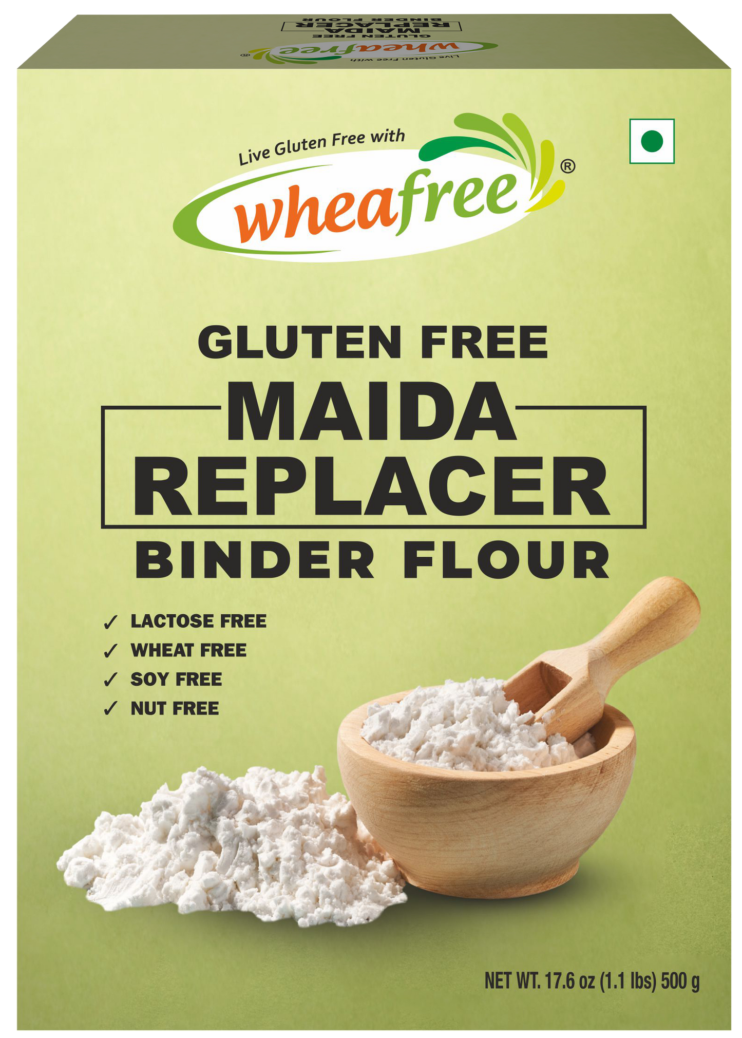 Wheafree Gluten Free Maida Replacer 500g – Binder Flour for Baking, Wheat-Free All Purpose Flour Substitute, Lactose Free, Soy Free, Nut Free