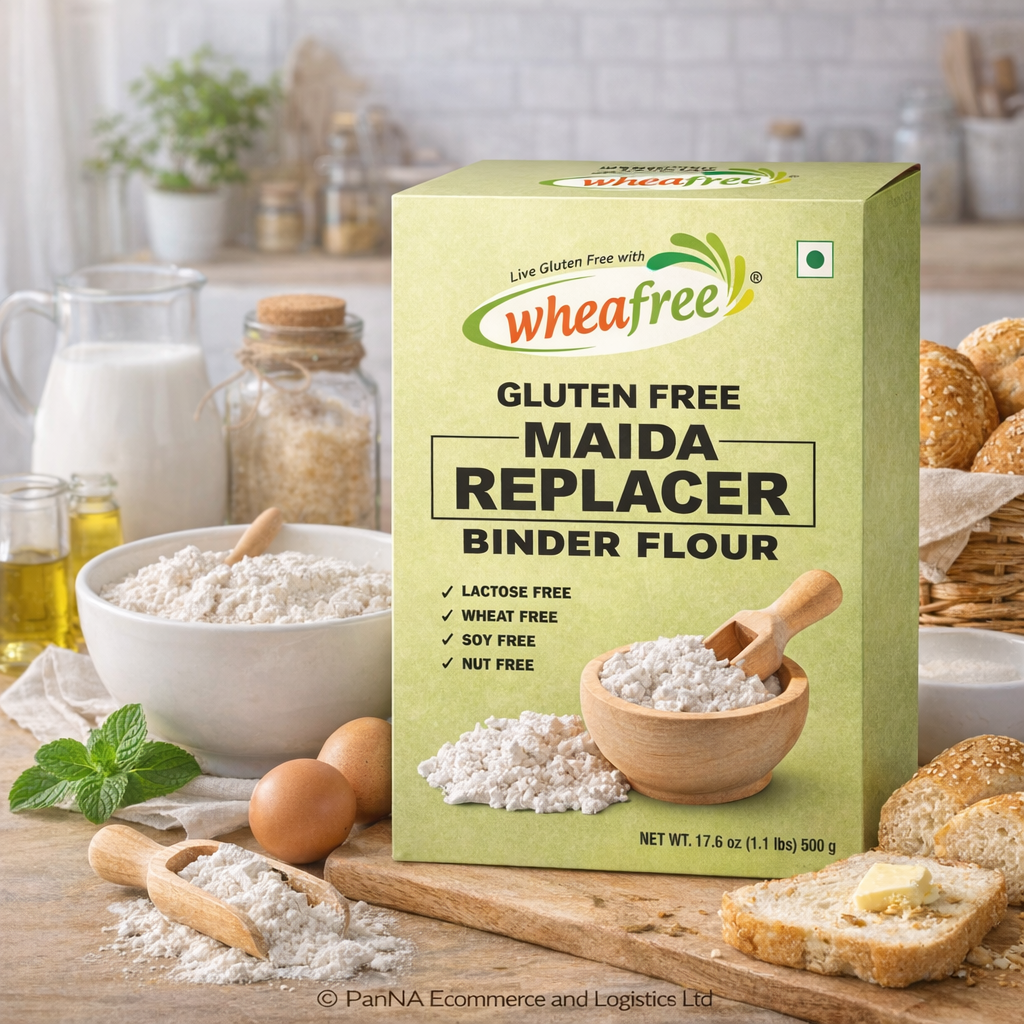 Wheafree Gluten Free Maida Replacer 500g – Binder Flour for Baking, Wheat-Free All Purpose Flour Substitute, Lactose Free, Soy Free, Nut Free