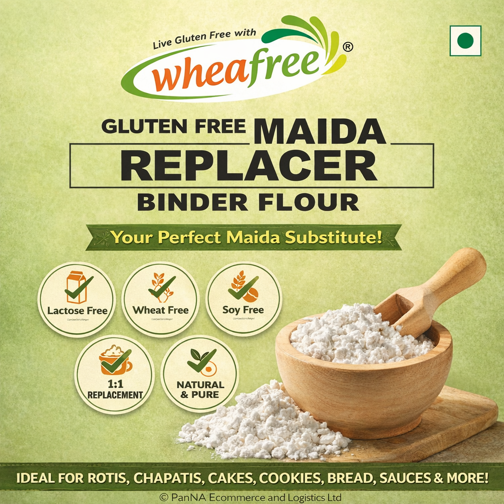 Wheafree Gluten Free Maida Replacer 500g – Binder Flour for Baking, Wheat-Free All Purpose Flour Substitute, Lactose Free, Soy Free, Nut Free