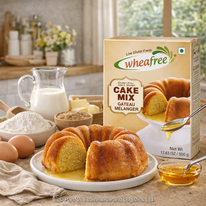 Wheafree Gluten Free Cake Mix 500g – Easy Baking Mix for Soft & Moist Cakes, Wheat-Free All Purpose Cake Flour, Vegetarian