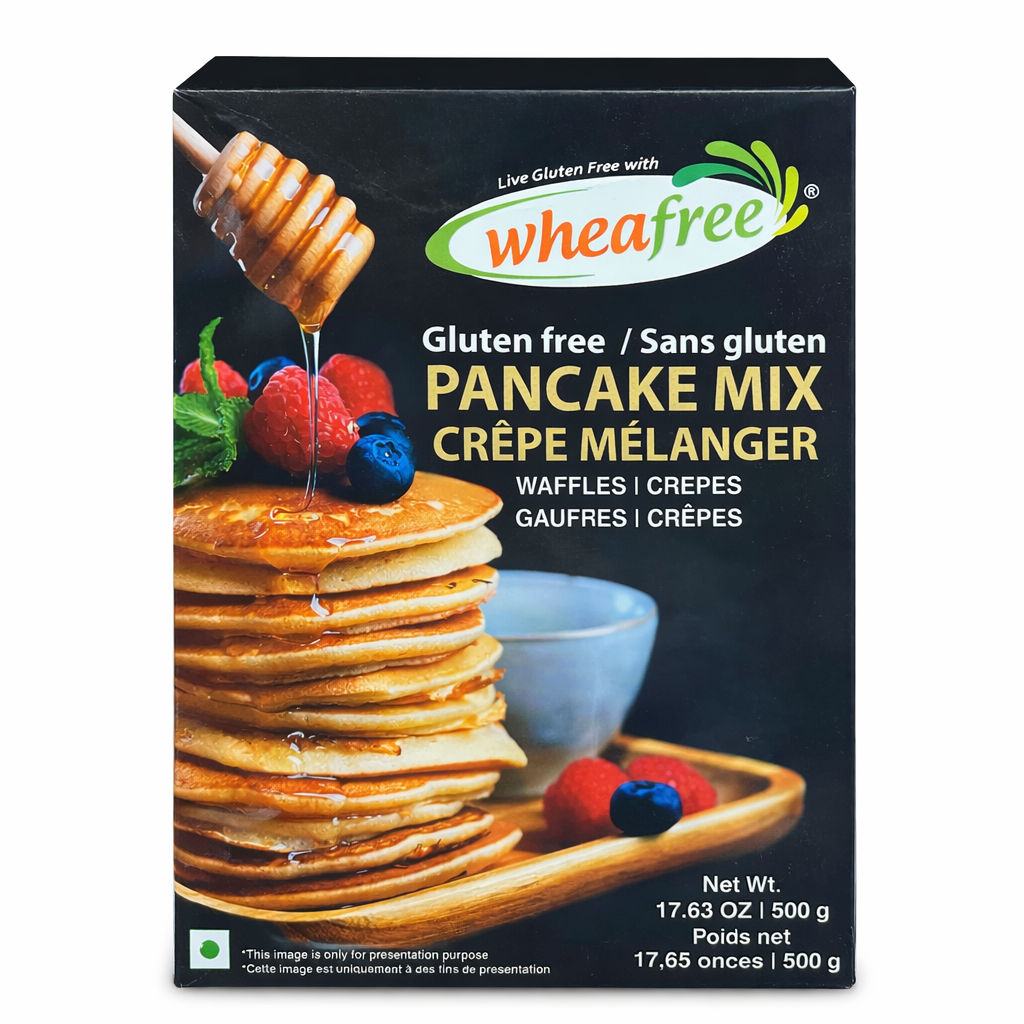 Wheafree Gluten Free Pancake Mix – Crepe & Waffle Mix | Healthy Breakfast Mix | Easy to Cook | Soft & Fluffy Pancakes | 500g Pack