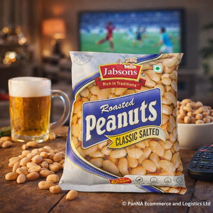 Jabsons Roasted Peanuts Classic Salted 160g | High Protein Snack | Crunchy & Healthy Salted Groundnuts | Ready-to-Eat Snack
