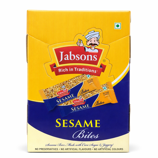 Jabsons Sesame Bites Chikki (Til Gud Bites) – Crunchy Sesame Jaggery Snack | Traditional Indian Sweet | Healthy Winter Snack | No Preservatives