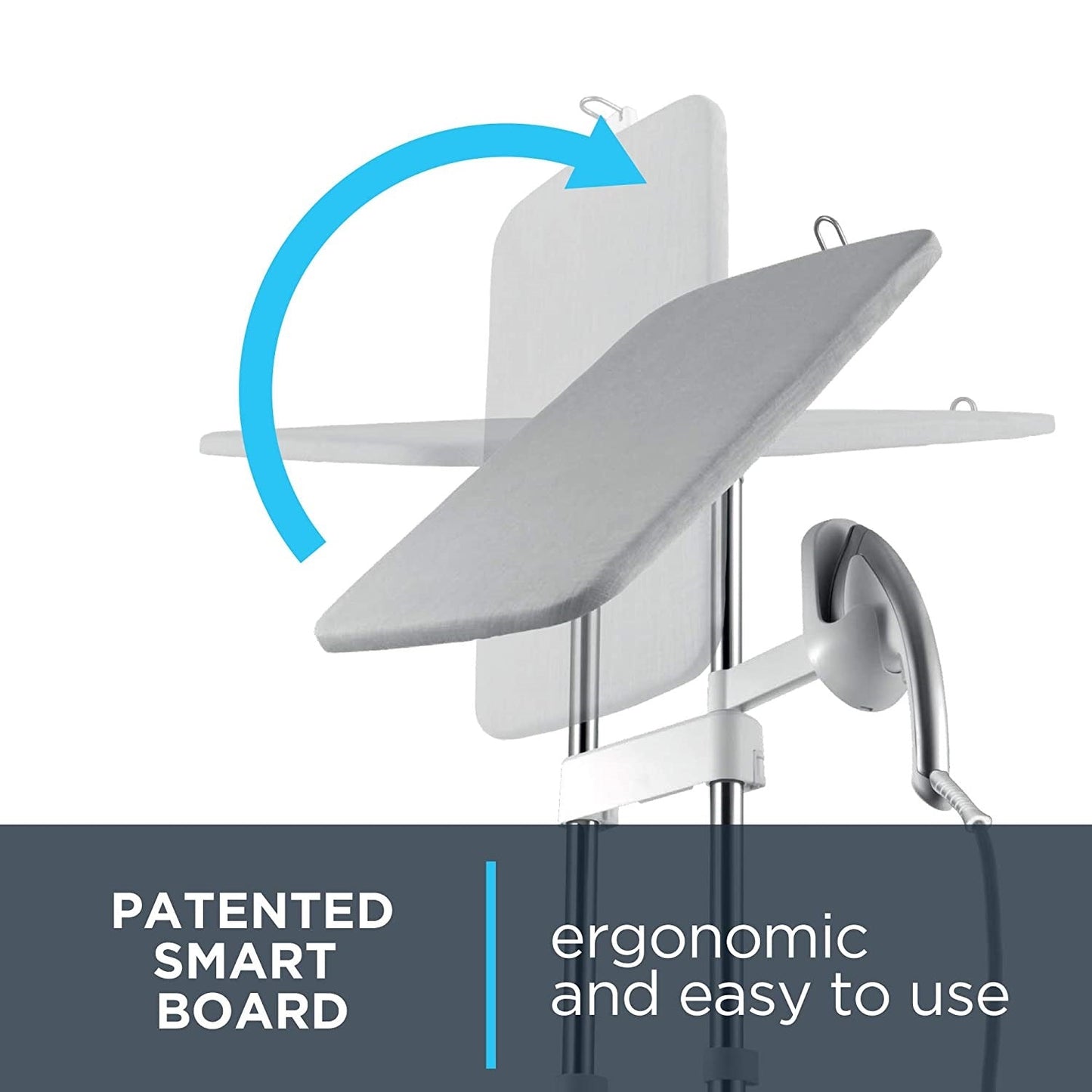 Rowenta QR1010Q1 IXEO All in One Iron and Steamer Solution with Three Position Smart Board- Blemished Packaging with 1 Year Manufacturer Warranty (Refurbished)