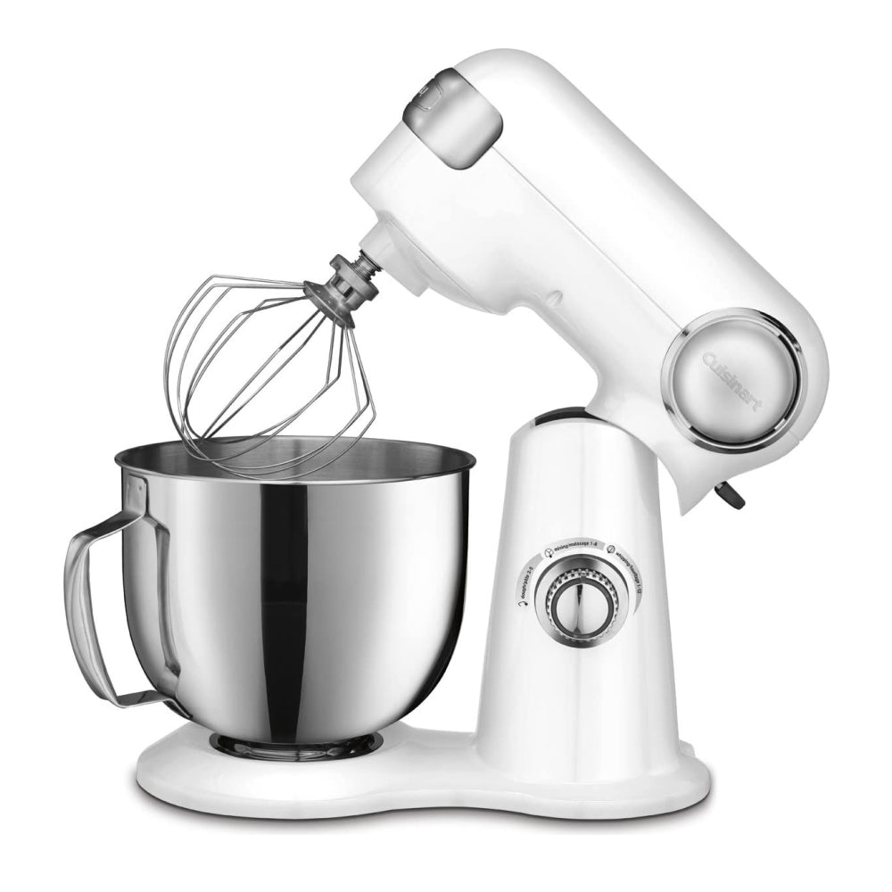 CUISINART SM-50IHR Precision Master 5.5 Qt (5.2L) Stand Mixer with 500-Watt Motor, White- 6 Months Cuisinart Manufacturer Warranty (Refurbished)