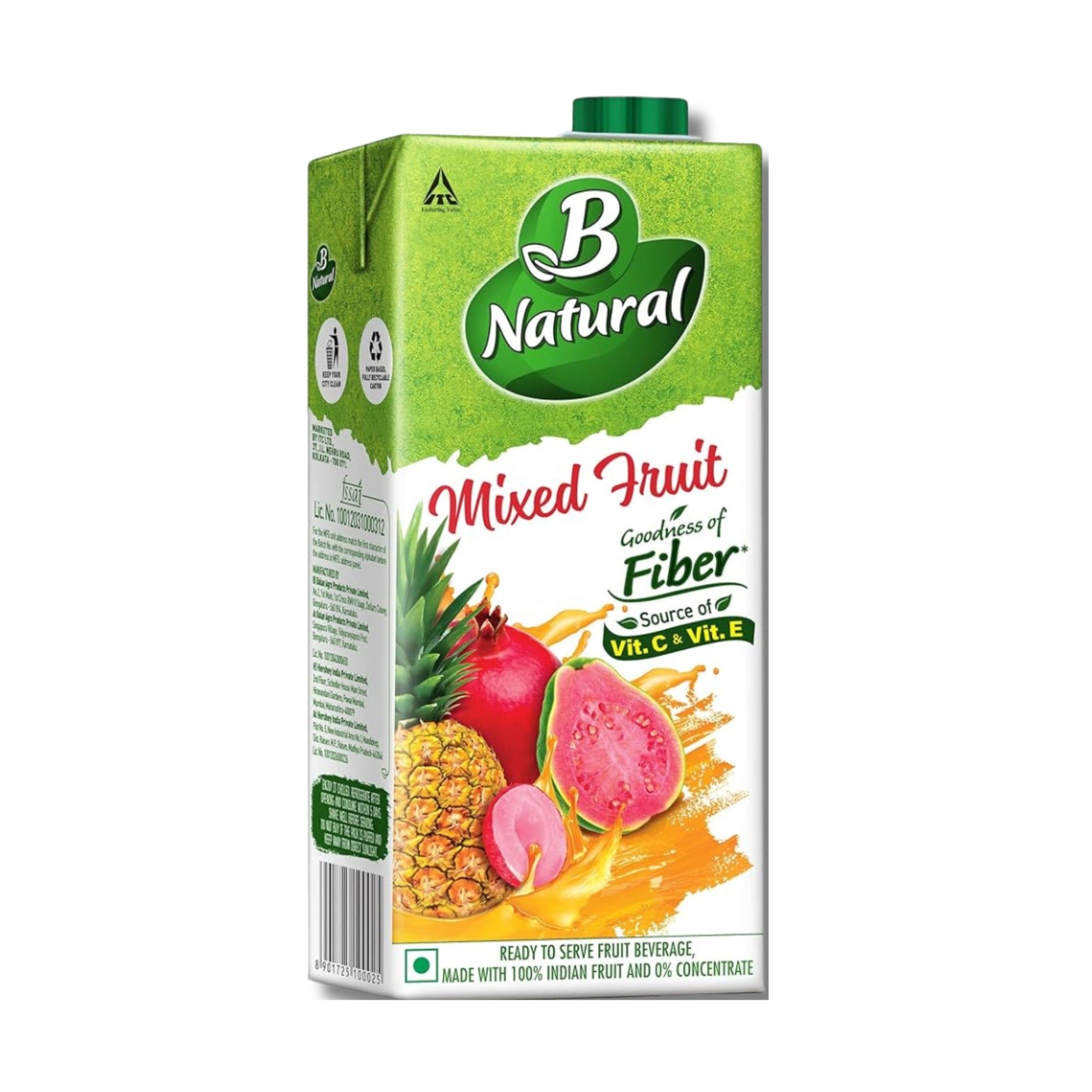 B Natural Mix Fruit  - 12 X 1 ltr