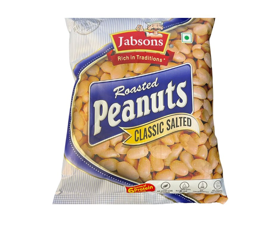 Jabsons Roasted Peanuts Classic Salted 160g | High Protein Snack | Crunchy & Healthy Salted Groundnuts | Ready-to-Eat Snack