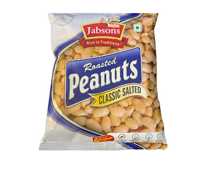 Jabsons Roasted Peanuts Classic Salted 160g | High Protein Snack | Crunchy & Healthy Salted Groundnuts | Ready-to-Eat Snack
