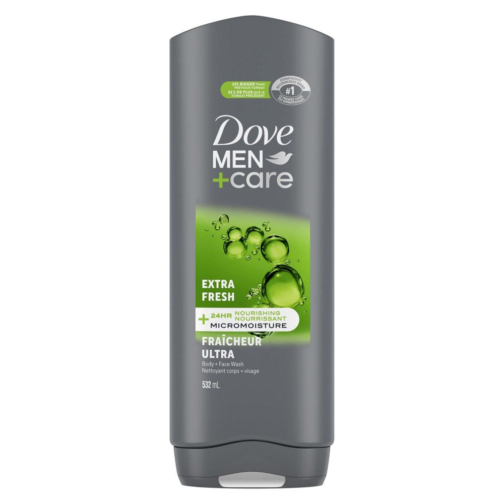 Dove Men+Care Extra Fresh Body + Face Wash 532 mL bottle