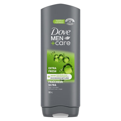 Dove Men+Care Extra Fresh Body + Face Wash 532 mL bottle
