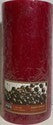 CITILITES 3X6 SCENTED PILLAR CANDLE BURGUNDY BLACK CHERRY..