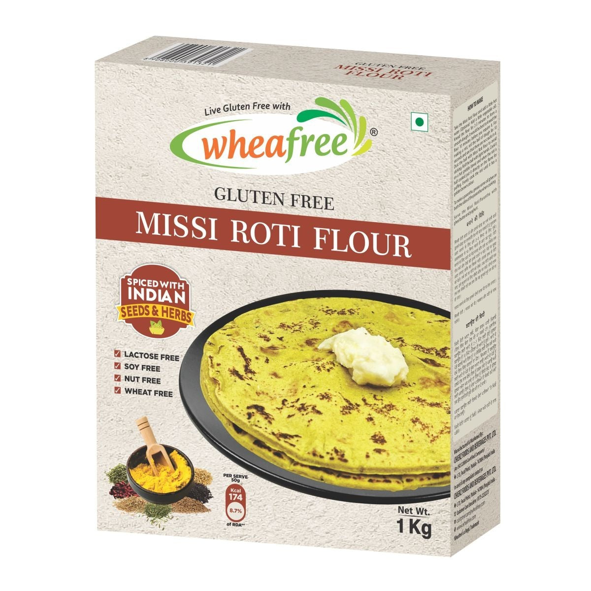Wheafree Missi Roti Flour 12x1kg
